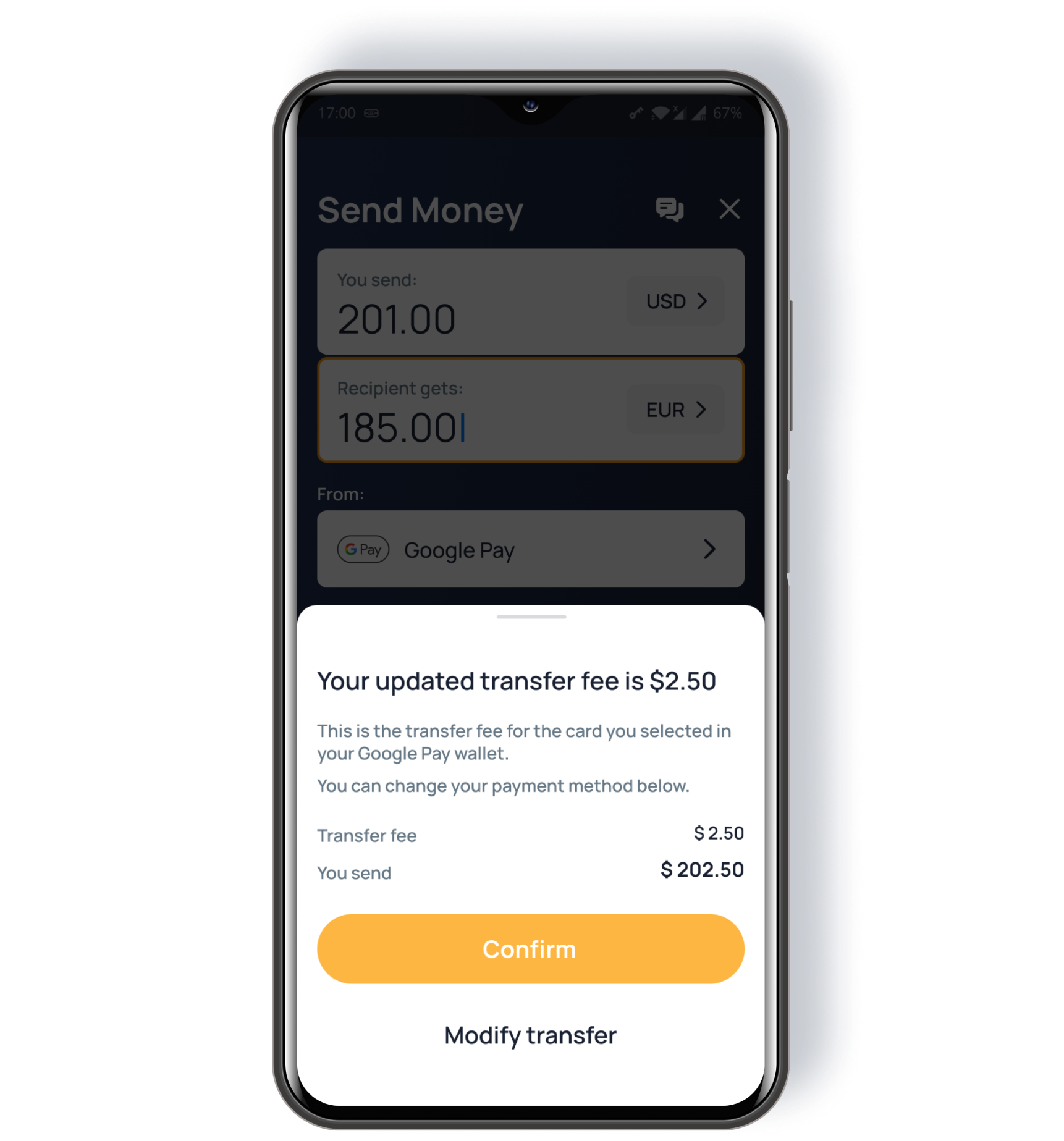 Google money transfer discount