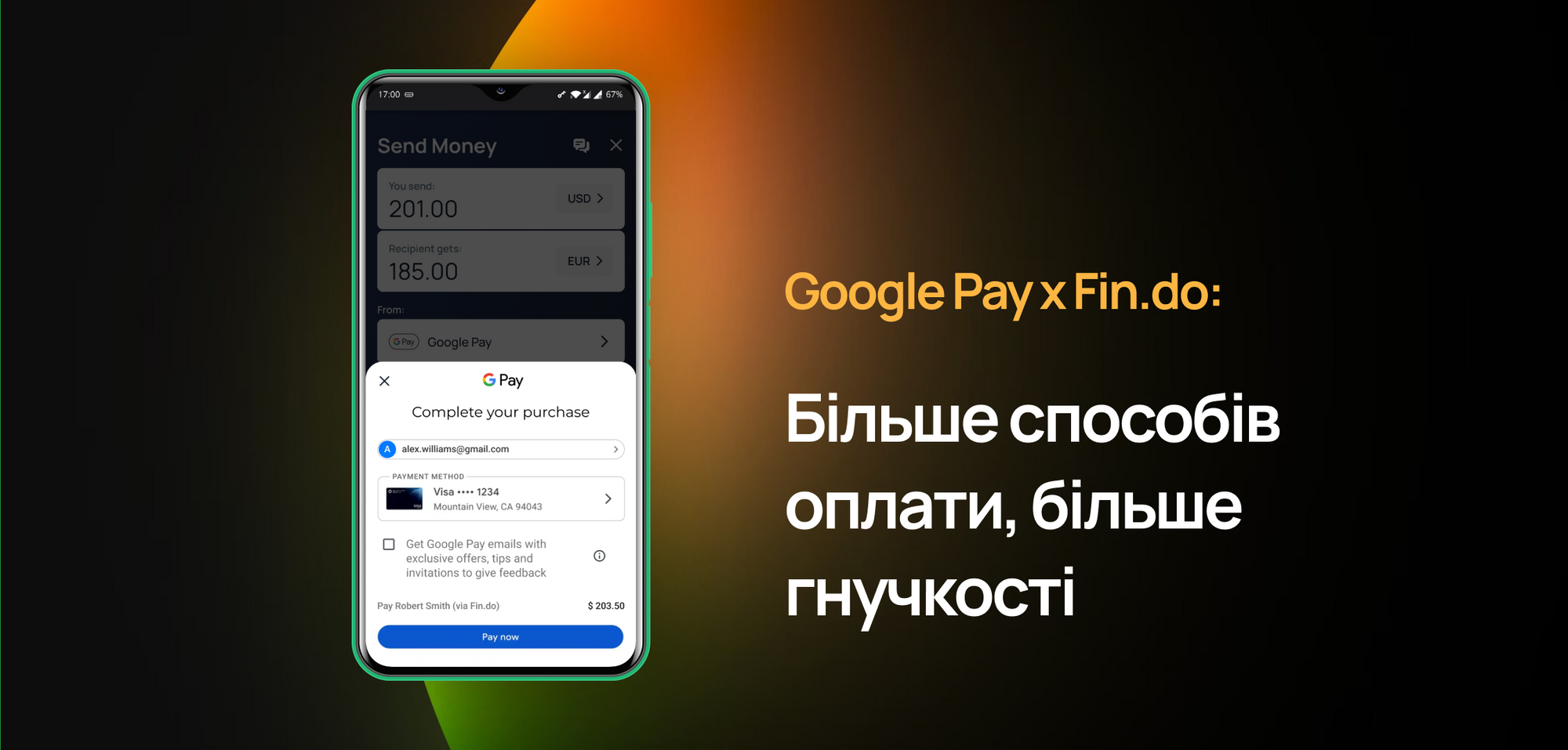 NEW: Send Money from Google Pay in Fin.do